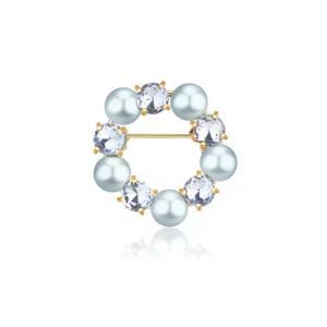 Pearl Brooch – Blue