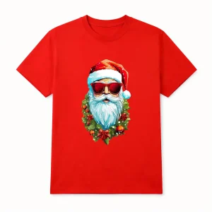 T-skjorte med Julemotiv - Santa Sunglasses