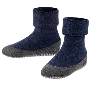 Falke Cosyshoe Minis Kids antiskli i ull dark blue