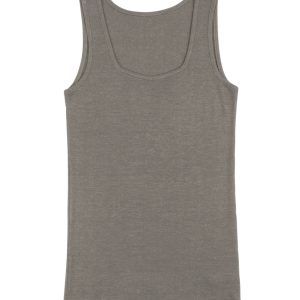 Joha Dame basic ull/silke tank topp sesame melange