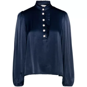 Solid Sateng Blouse – Night