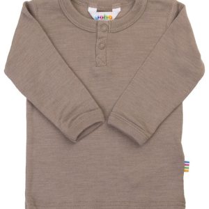 Joha genser ull/silke med knapper dark beige