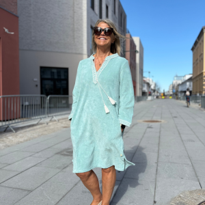Kaftan Short Dress – Mint