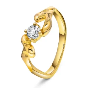 Sparkle ring i sølv med zirkonia