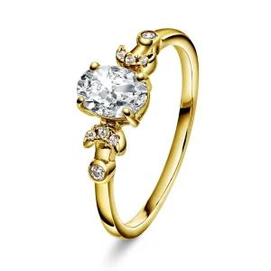 Cora ring i sølv med zirkonia