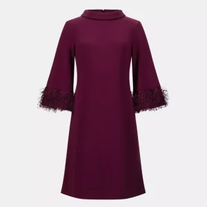 Silky A-Line Dress – Elderberry