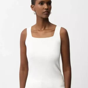 Viscose Blend Fitted Camisole – White