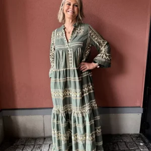 Greek Dress – Khaki/Gold
