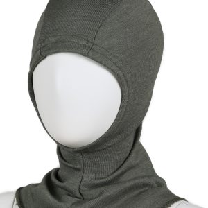 KIVAT balaclava ull/silke mosegrønn