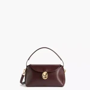 Gaia Mini Bag Leather – Burgundy