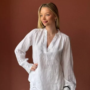 Linen Blouse – Optic White