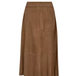 Evelyn Suede Skirt – Wood