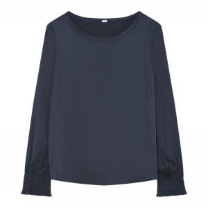 Mariella, L/S blouse – Midnight