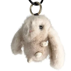 Bag charm kanin – Lys beige