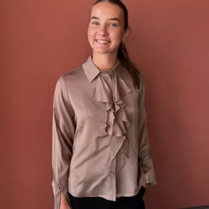 Amuse Silkebluse Lillie – Nougat