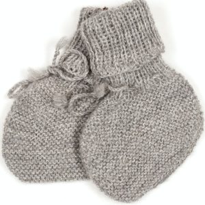 HUTTEliHUT Bolivia fairtrade soft baby socks i alpakkaull light grey