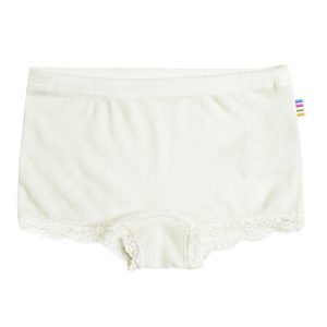 Joha Basic ull/silke pointelle underbukse med blonder off white