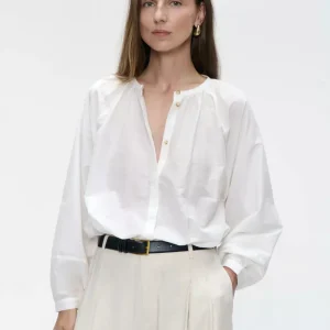Kenta Cotton Blouse – White