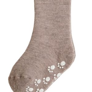 Joha basic ullfrotte sokker antiskli knotter beige melange