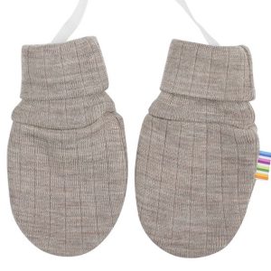 Joha basic baby ullvotter uten tommel dobbel ull sesame melange