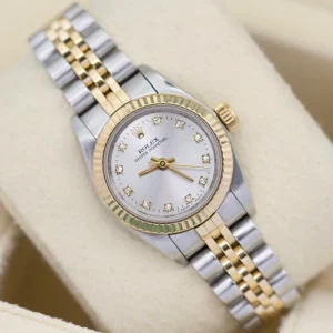 Rolex Oyster Perpetual 26 Two Tone med Diamanter -  med Garanti