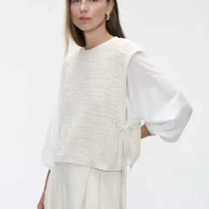 Open Cotton Vest – Ecru