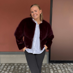 PJ Bonded Fur Burgundy