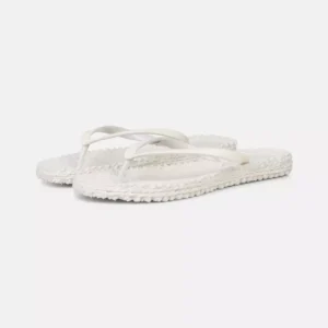 Flip flops w/glitter – Creme