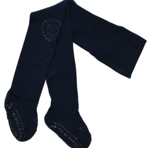 GoBabyGo krabbestrømpebukse i ull med antiskli knotter Midnight Blue