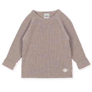 Lillelam genser ribb i ull beige