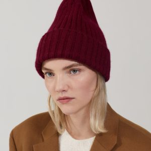 Le Grand Bonnet Beanie lammeull/angora – Wine