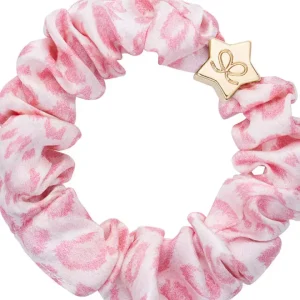 Gold Star Silk Scruchie – Pink Leopard