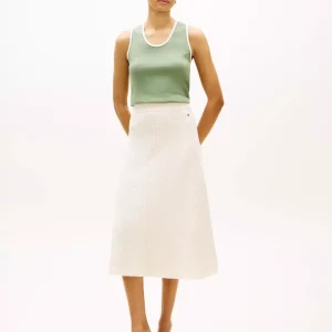 Cable Knit Skirt – Ivory