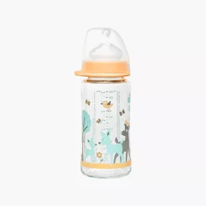 Nip- Tåteflaske Glass Bambi Gul 240ml