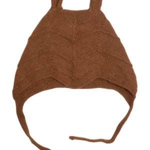 HUTTEliHUT Bolivia fairtrade Rabbit hut i myk alpakkaull små ører nougat